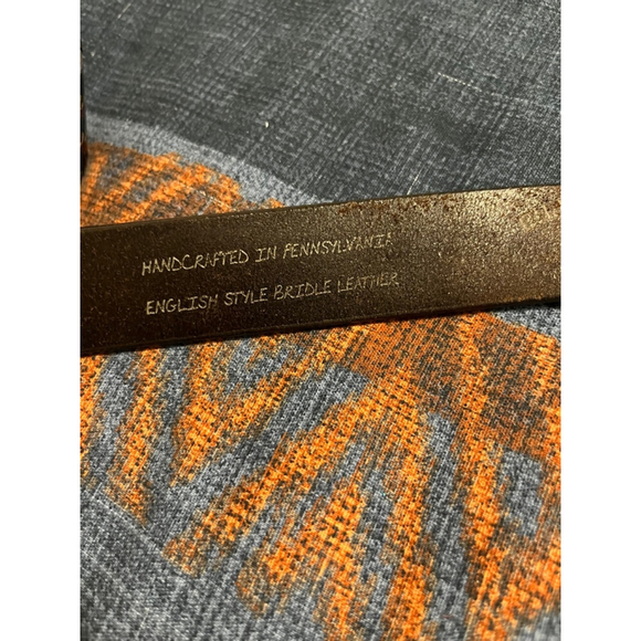 Men's Bills Khakis Brown Leather Belt Size 42 - Picture 6 of 6